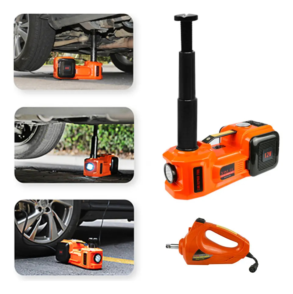 Kit Macaco Elétrico Hidráulico 5T 4 em 1 + Compressor de Ar + Chave de Impacto + Cabo de Alimentação imagem 2
